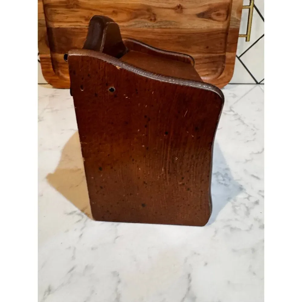 Good Wood International recipe catchall wooden box w/Marmalade goose apple tile